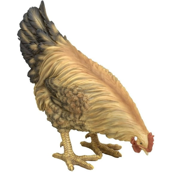Bits and Pieces 17" Tall Farmhouse Chicken Garden Statues, Hand-Painted, Durable, Weather-Resistant, Life-Sized