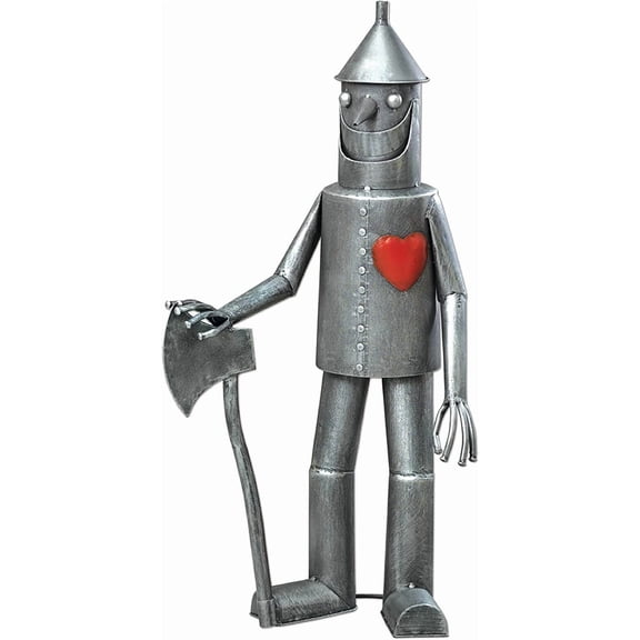 Bits and Pieces 30.5 Inch Tin Woodsman Metal Garden Statue with Red Heart