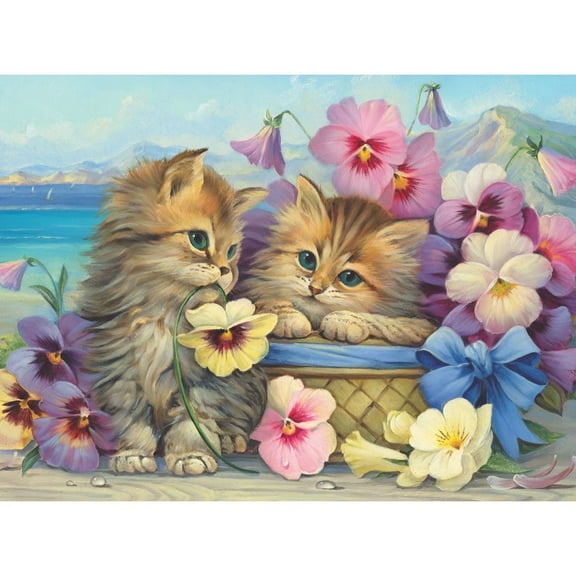 Bits and Pieces 300 Piece Jigsaw Puzzle for Adults Friends Forever Cats by Oleg Gavrilov 18 x 24