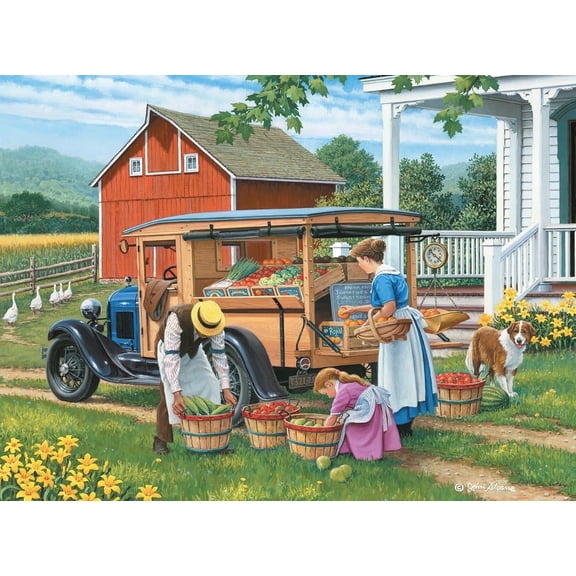 Bits & Pieces 300‑Pc Pumpkin Patch Farm Puzzle by John Sloane, 18×24in