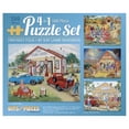 thumbnail image 1 of Bits and Pieces Jigsaw Puzzles Friendly Folk 500 Piece 4-in-1 Bundle 16" x 20", 1 of 11