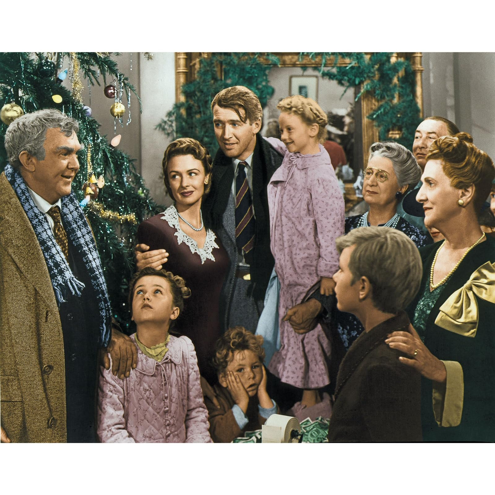 Bits and Pieces - 50 Piece Jigsaw Puzzle for Seniors - 15" x 19" - It's a Wonderful Life - 50 pc Large Piece Christmas Family Jigsaw