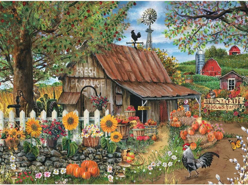 Bits And Pieces - Thomas Wood's Bountiful Meadow - 500 Piece Jigsaw Puzzle for Adults