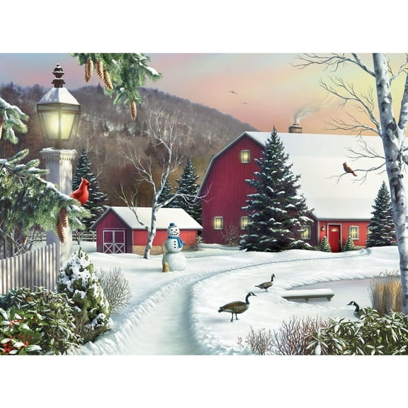 Bits and Pieces Jigsaw Puzzle in the Still Light of Dawn Winter by Alan Giana 500 Piece 18" x 24"