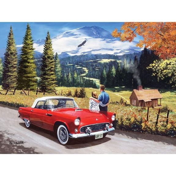 Bits and Pieces 500 Piece Jigsaw Puzzle for Adults “A Stop to Look Back” Car by Kevin Walsh 18"x24"