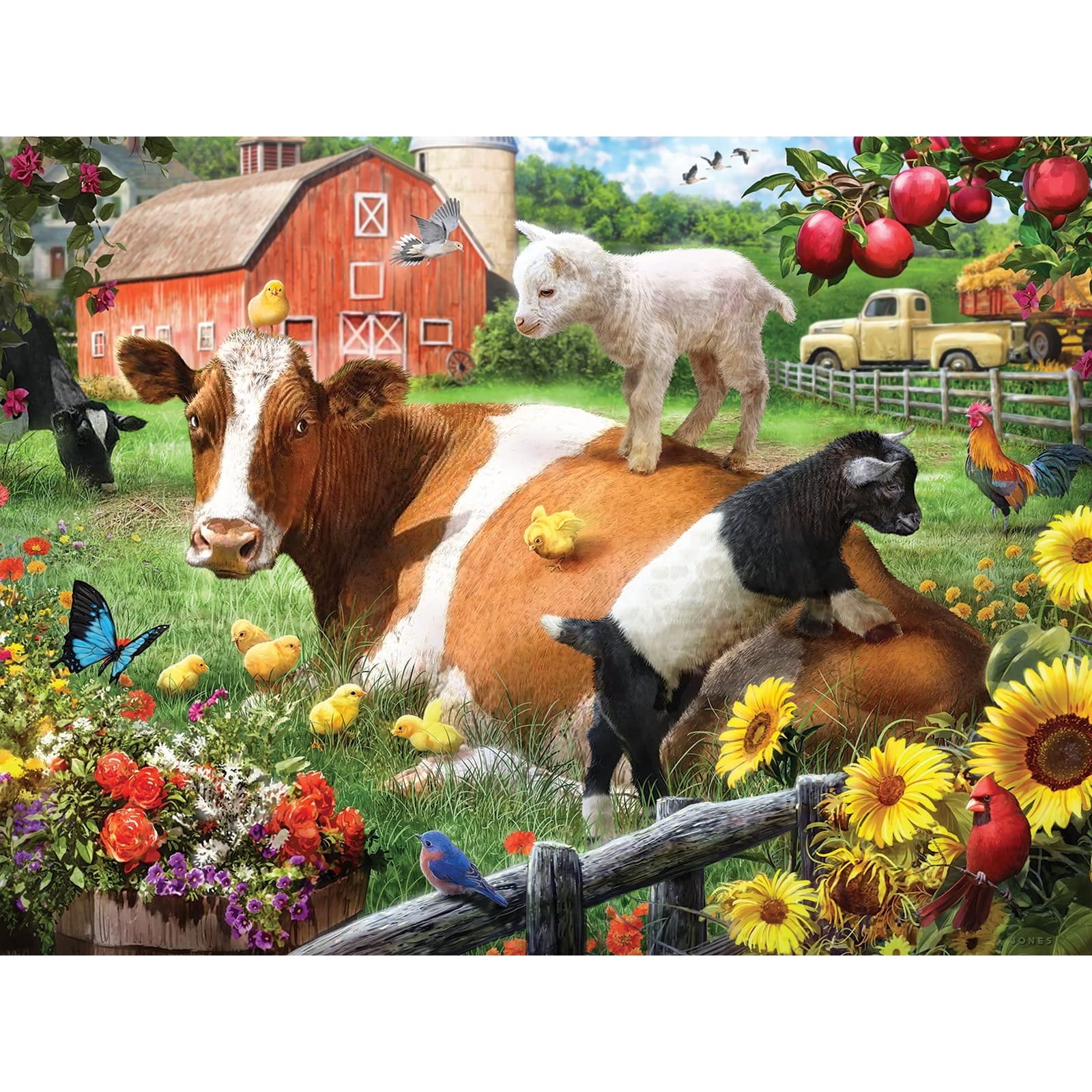 Bits and Pieces 500 Piece Jigsaw Puzzle for Adults 'Cow and Goats' Farm ...