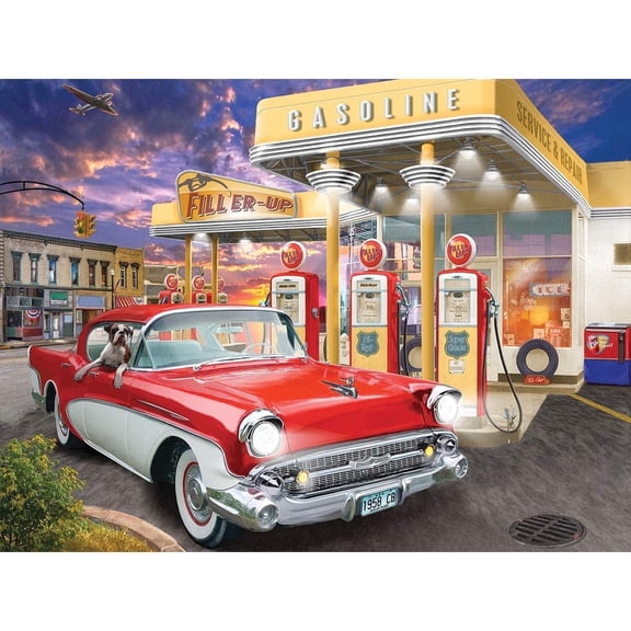Bits and Pieces 500 Piece Jigsaw Puzzle for Adults “Fill'er Up” by Bigelow Illustrations 18"x24"