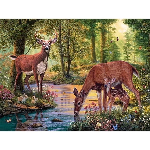 Bits and Pieces Woodland Stream Jigsaw Puzzle 500 Piece 18" x 24"