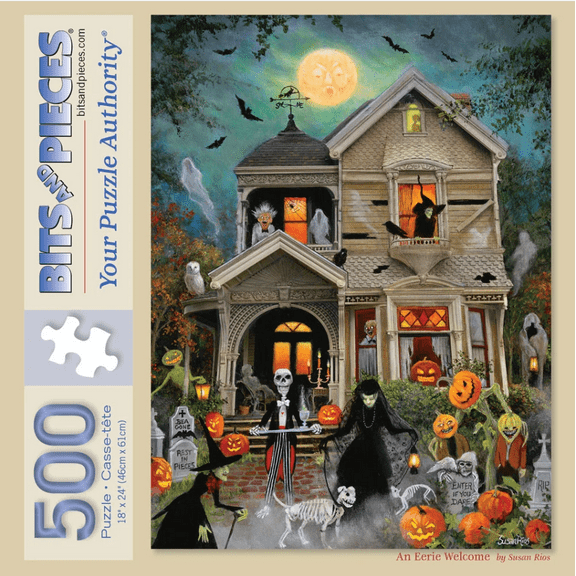 Bits and Pieces An Eerie Welcome Susan Rios Halloween Jigsaw Puzzle 500 Piece 18 x 24 Inch