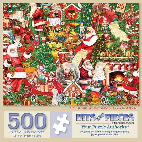 Bits and Pieces Christmas Anticipation 500 Piece Jigsaw Puzzle for Adults 18" x 24"