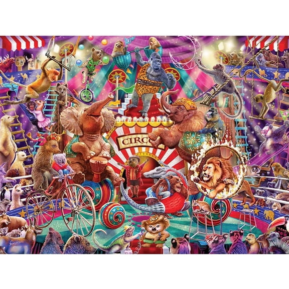 Bits and Pieces Circus Mania Jigsaw Puzzle 500 Pieces 18 x 24 Inches