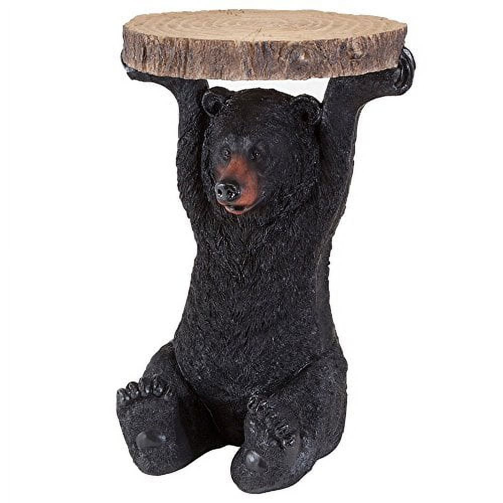 Bits and Pieces - Decorative Bear Accent Table - Realistic Bear Table - Indoor or Outdoor Resin Sculpture Patio Side Table - 16.5 x 23.5 x 15.98