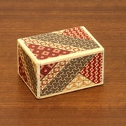 Bits and Pieces Detailed Mosaic Secret Puzzle Box 7 Step Solution Wooden Brainteaser Compartment