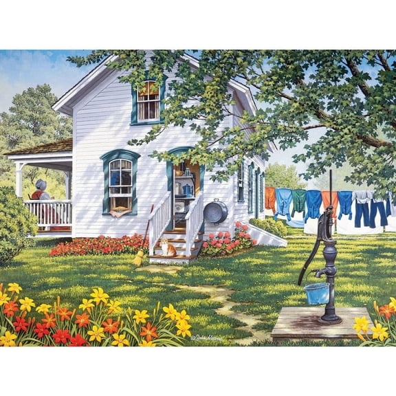 Bits and Pieces Large Piece Jigsaw Puzzle Summer Kitchen 300 Piece 18" x 24"