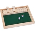 thumbnail image 1 of Bits and Pieces Shut The Box 3-in-1 Wooden Board Game with 12 Numbers and 2 Dice Large, 1 of 7