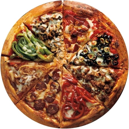 Bits and Pieces Pizza Pie Round Jigsaw Puzzle 300 Piece Food-Themed Puzzle