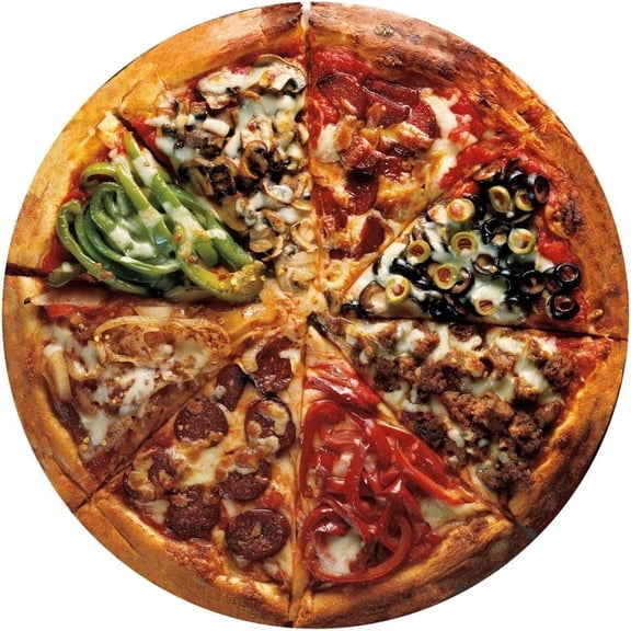 Bits and Pieces Pizza Pie Round Jigsaw Puzzle 300 Piece Food-Themed Puzzle
