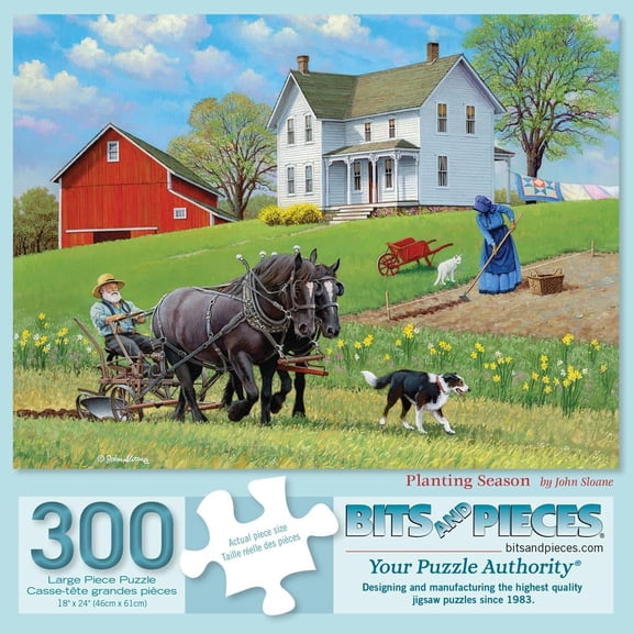 Bits and Pieces Planting Season Jigsaw Puzzle, 300 Pieces, 18x24 Inches