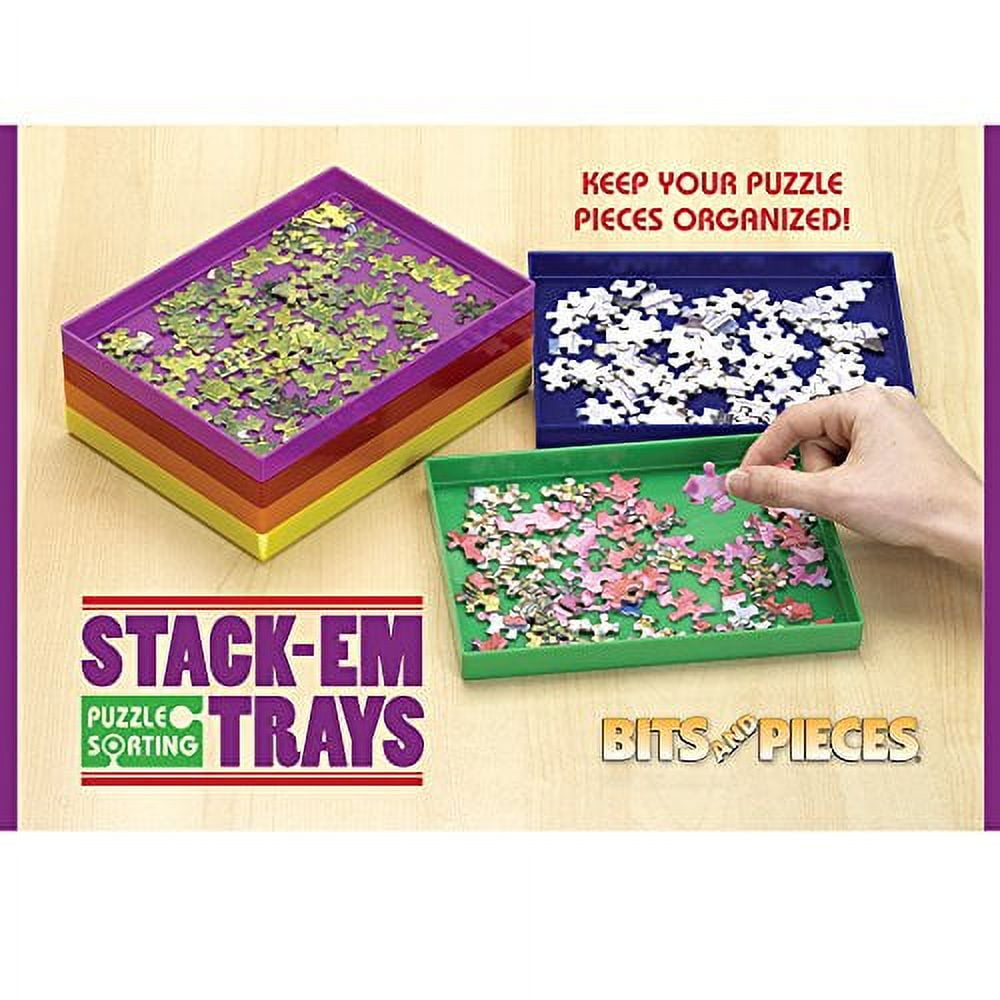 Jigitz Jigsaw Puzzle Sorter Trays 7.9 x 7.9 - 6PK Plastic Puzzle