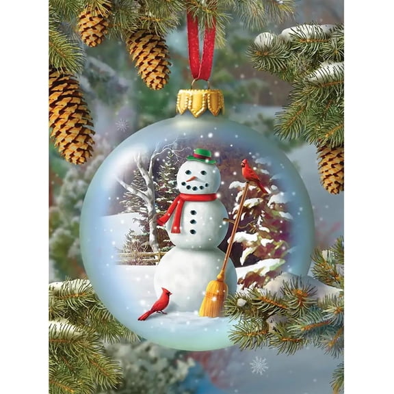 Bits and Pieces Snowman Ornament 500-Piece Christmas Jigsaw Puzzle 18" x 24"