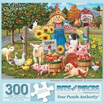 Bits and Pieces Welcome to The Apple Farm, Autumn 300 pc Large Piece Jigsaw Puzzle, 18" x 24"