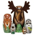 thumbnail image 1 of Bits and Pieces "Woody And Friends" American Woodland Nesting Dolls Set of 5 Dolls From 5.5" Tall, 1 of 6