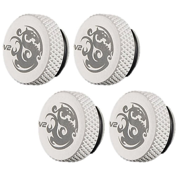 Bitspower G1/4" Stop Fitting V2, Deluxe White, 4-pack