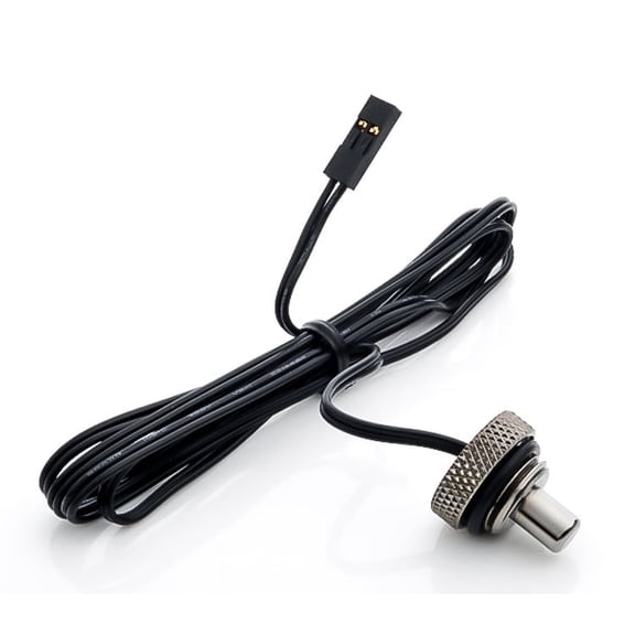 Bitspower G1/4" Temperature Sensor Stop Fitting, Black Sparkle