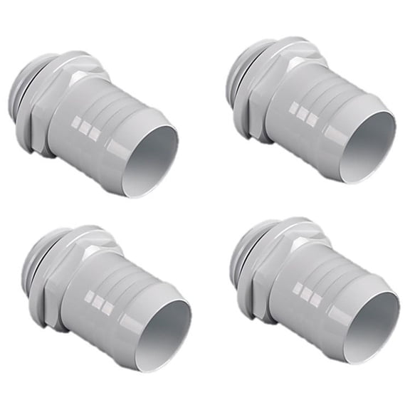 Bitspower G1/4" to 1/2" Barb Fitting for Soft Tubing, Deluxe White, 4-pack