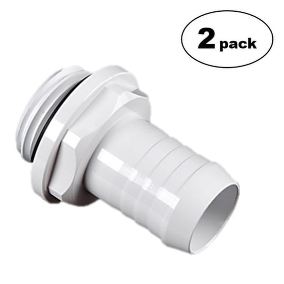 Bitspower G1/4" to 3/8" Barb Fitting for Soft Tubing, Deluxe White, 2-pack