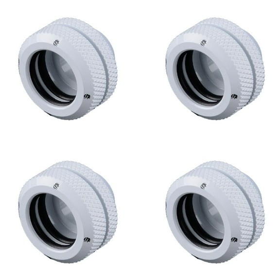 Bitspower G1/4" to Enhance Multi-Link Fitting for 14mm OD Rigid Tubing, Deluxe White, 4-pack