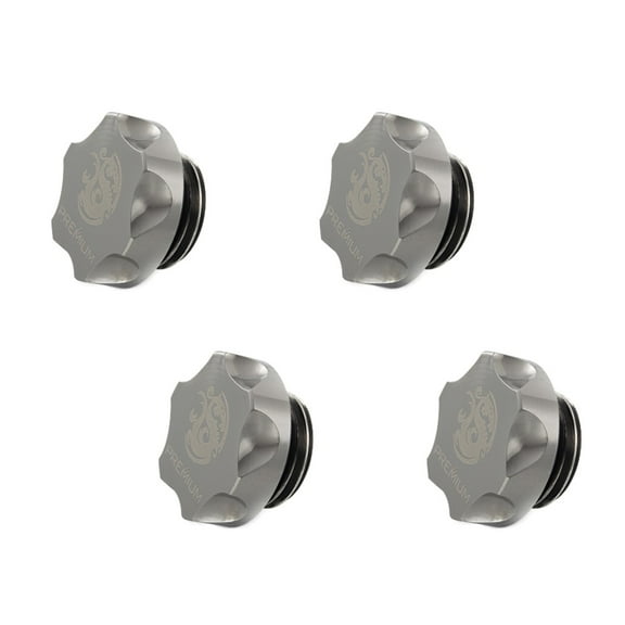 Bitspower Premium G1/4" Stop Fitting, Black Sparkle, 4-pack