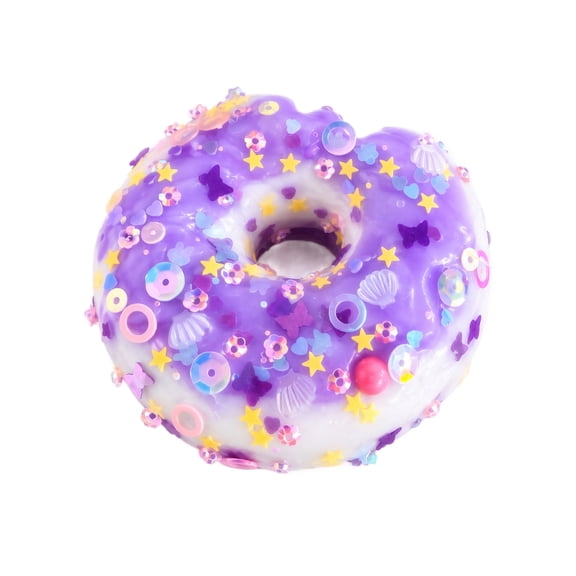 Bitten Donut Squishy Toy, PU Foam Slow Rising Stress Relief Fidget Squeeze Ball, Soft Sensory Toy for Desk Decor Party Favors Stocking Stuffer, Fun Gift for Donut Lovers Kids Adults