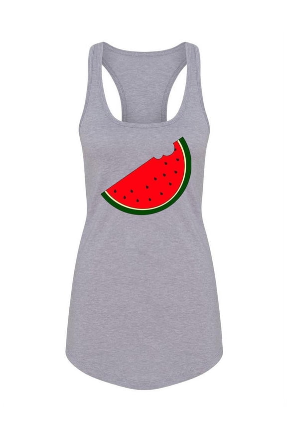 Bitten Watermelon Racerback Tank Women -SPIdeals Designs, Female Medium