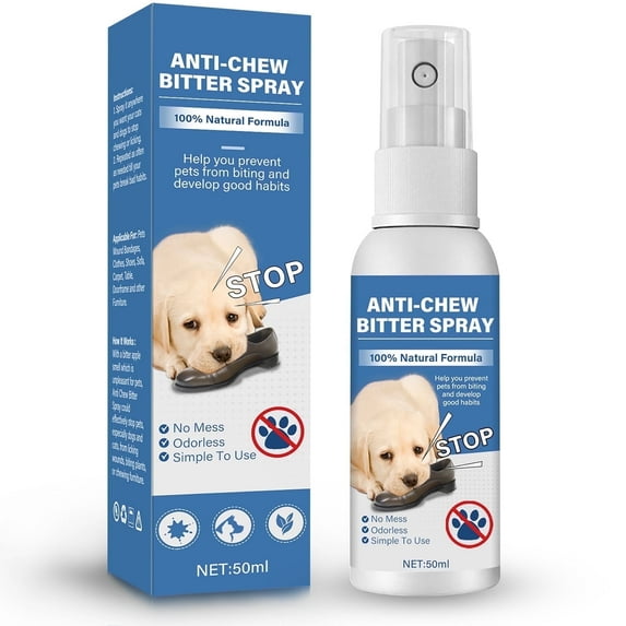 Bitter Apple Spray for Dogs to Stop Chewing, Prevents Dogs from Biting and Staying Away from Restricted Areas, Indoor and Outdoor Use - Dog Deterrent Spray