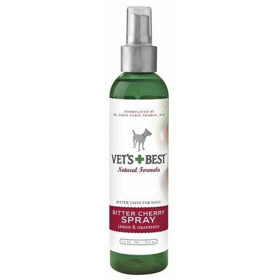 Bitter Cherry Chew Deterrent Spray Natural Discourages Licking Chewing 7.5oz