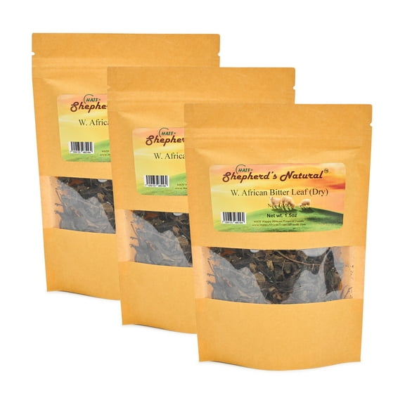 HATF'S SHEPHERD'S NATURAL Bitter Leaves (Dry), Non GMO, Sand Free 4.5 oz. ( 1.5 oz. x 3), Can be Used for Cooking or as Tea!