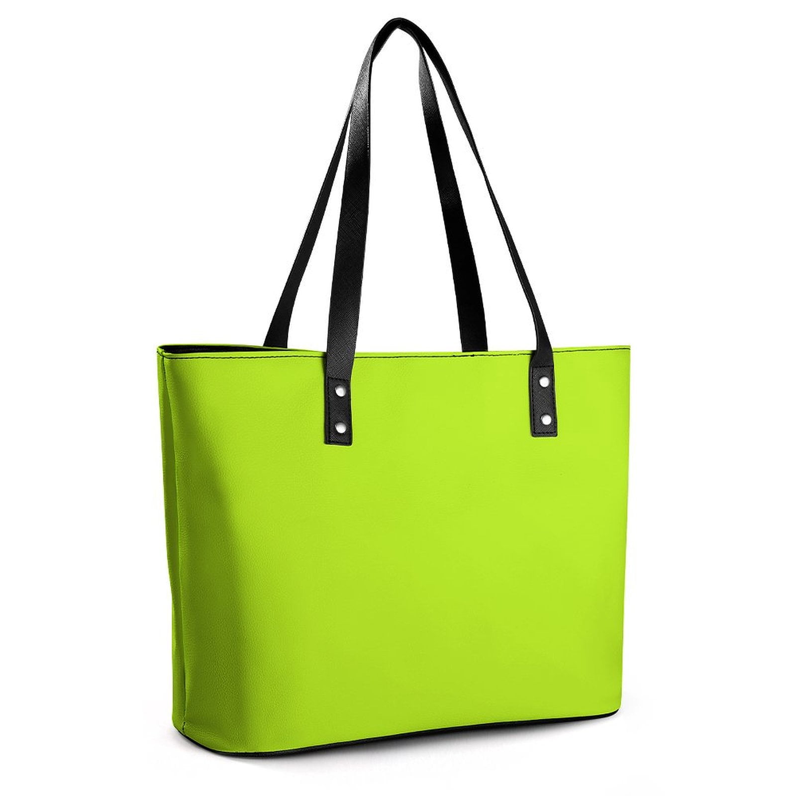 Bitter Lime Neon Green Yellow Solid Color Woman Leather Handbags