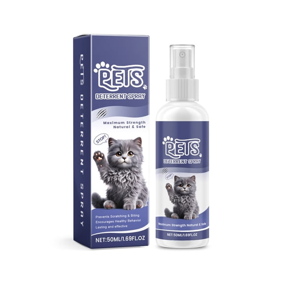 Bitter Spray for Cats, Natural Bitter No Chew Training Spray for Cats & Dogs, for Stop Scratching, Chewing & Biting On Couch, Curtains, Plants Color