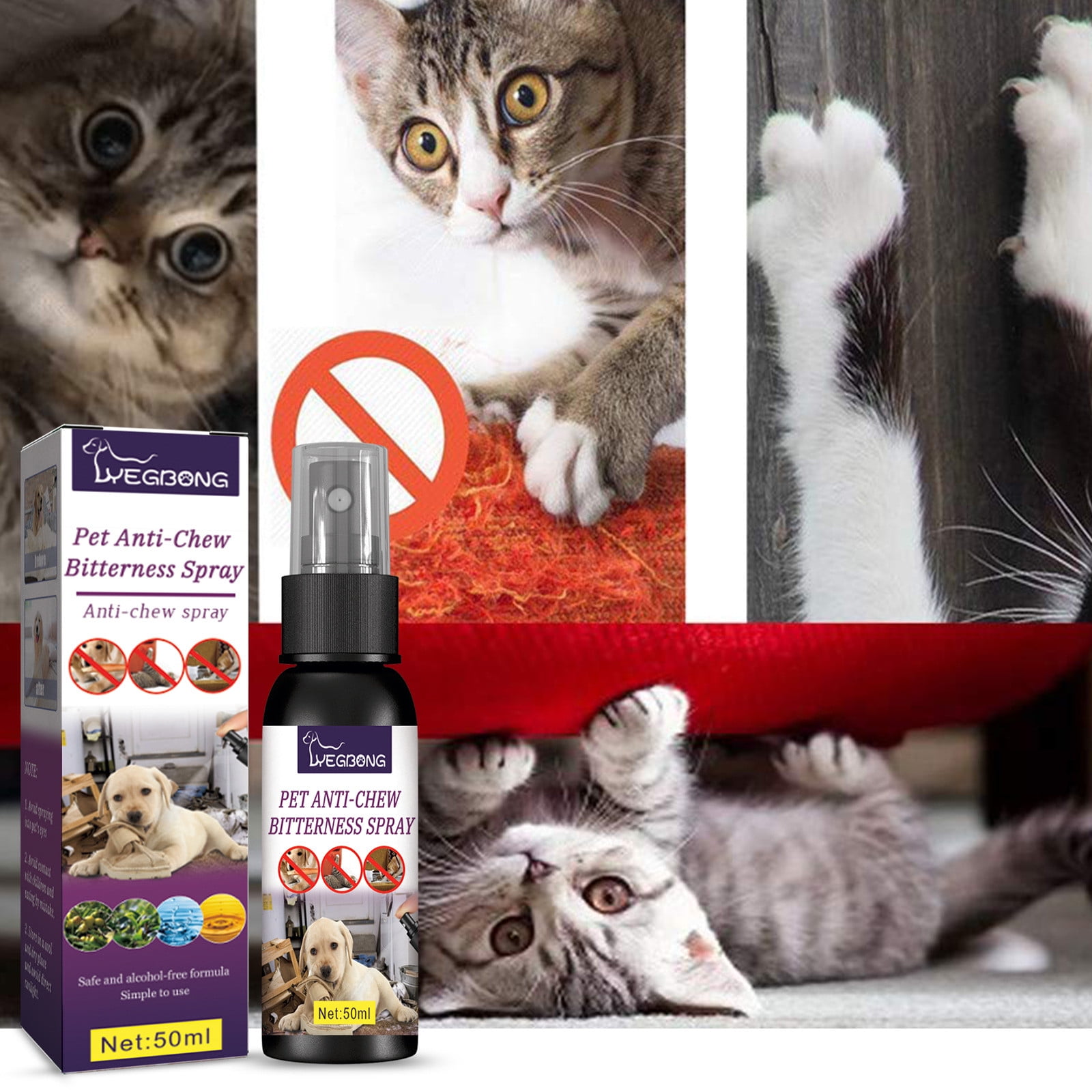 Bitter Spray for Dog to Stop Chewing, No Chew Spray for Dogs, Pet