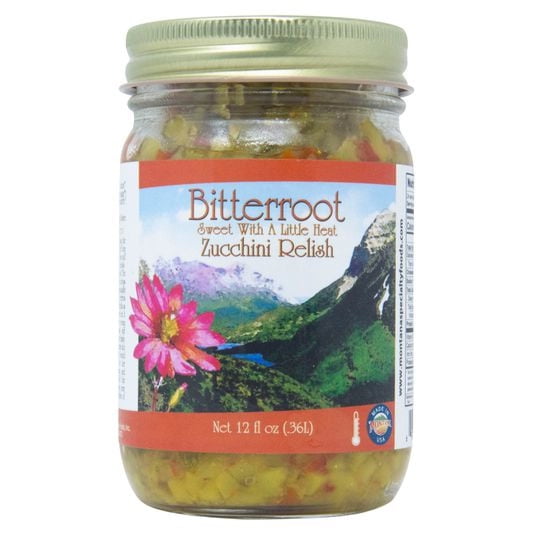 Bitterroot Relish, Sweet With A Little Heat Zucchini-12 oz