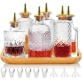 thumbnail image 1 of Bitters Bottle Set of 6 - Glass Vintage Bottles with Tray Decorative Bottles with Dash Top and Bottle Stopper Dasher Bottles for Making Cocktail Great For Bartender Home Bar, 1 of 4