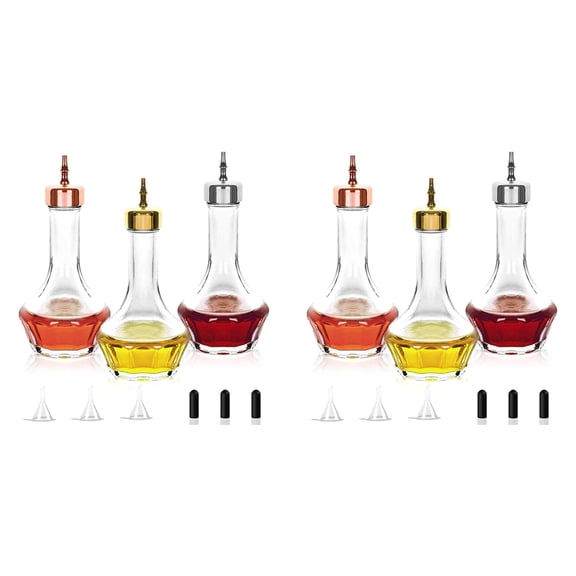 Bitters Bottle Set of 6-1.7oz/50ml Dasher Bottles Top Professional Bar Tool for Making Craft Home Bar and Restaurant