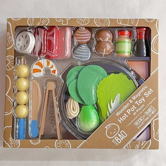 Bitty Bao Wooden and Magnetic Hot Pot Toy Set, (Hardcover)