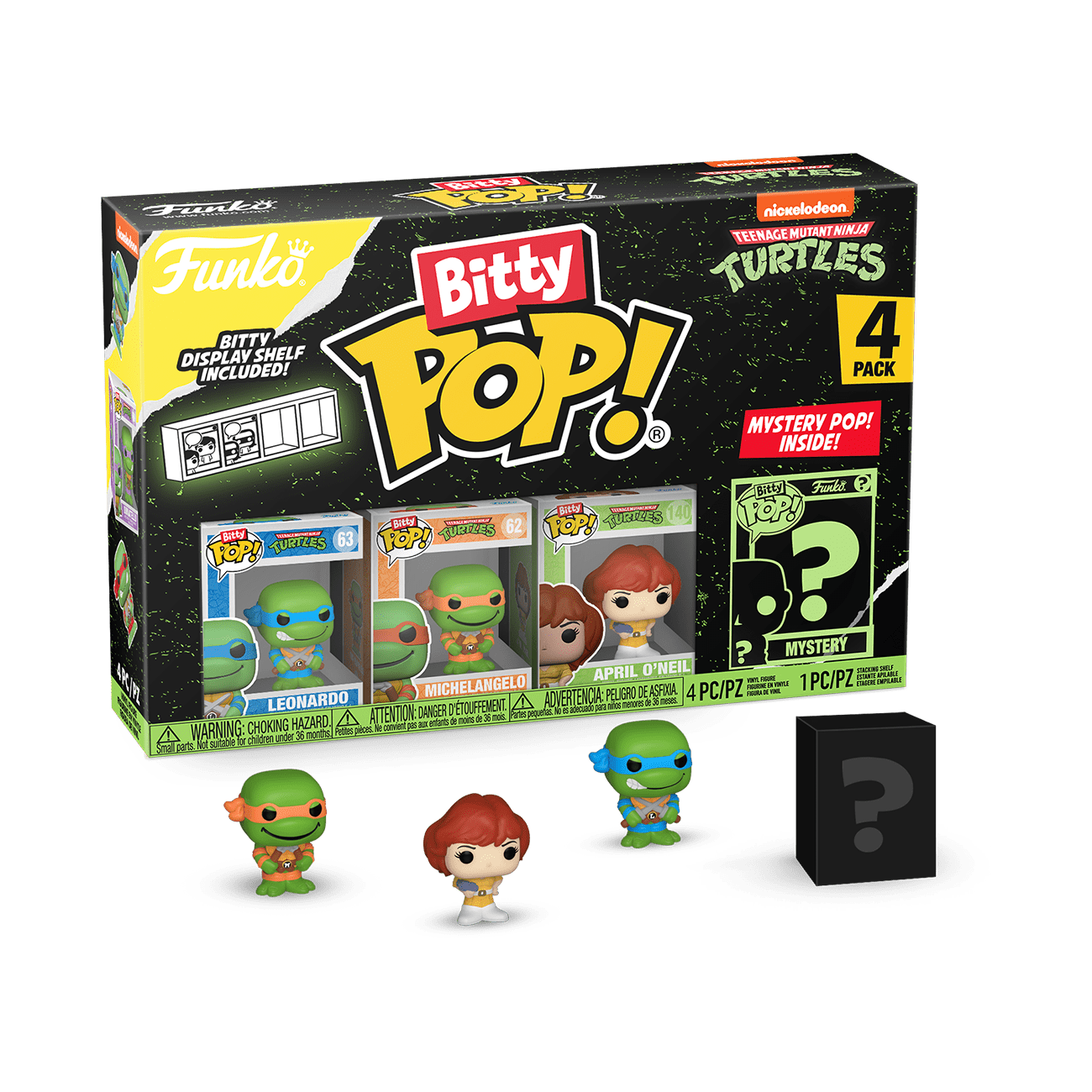 Funko Bitty POP TMNT Leonardo 4-Pack, Licensed Collectible, Ages 8