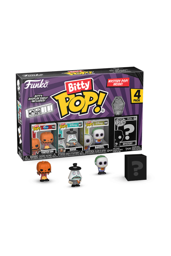 Bitty POP! 4-Pack: The Nightmare Before Christmas - Pumpkin Jack Collectible Vinyl Mini-Figures