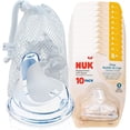 thumbnail image 1 of BityBean - NUK Nipple Replacement Spouts, Clear Silicone, Pack of 10 with Dishwasher Safe Mesh Bag - Fits NUK Learner, NUK Active, NUK Sippy Cup and NUK Bottle (10), 1 of 5