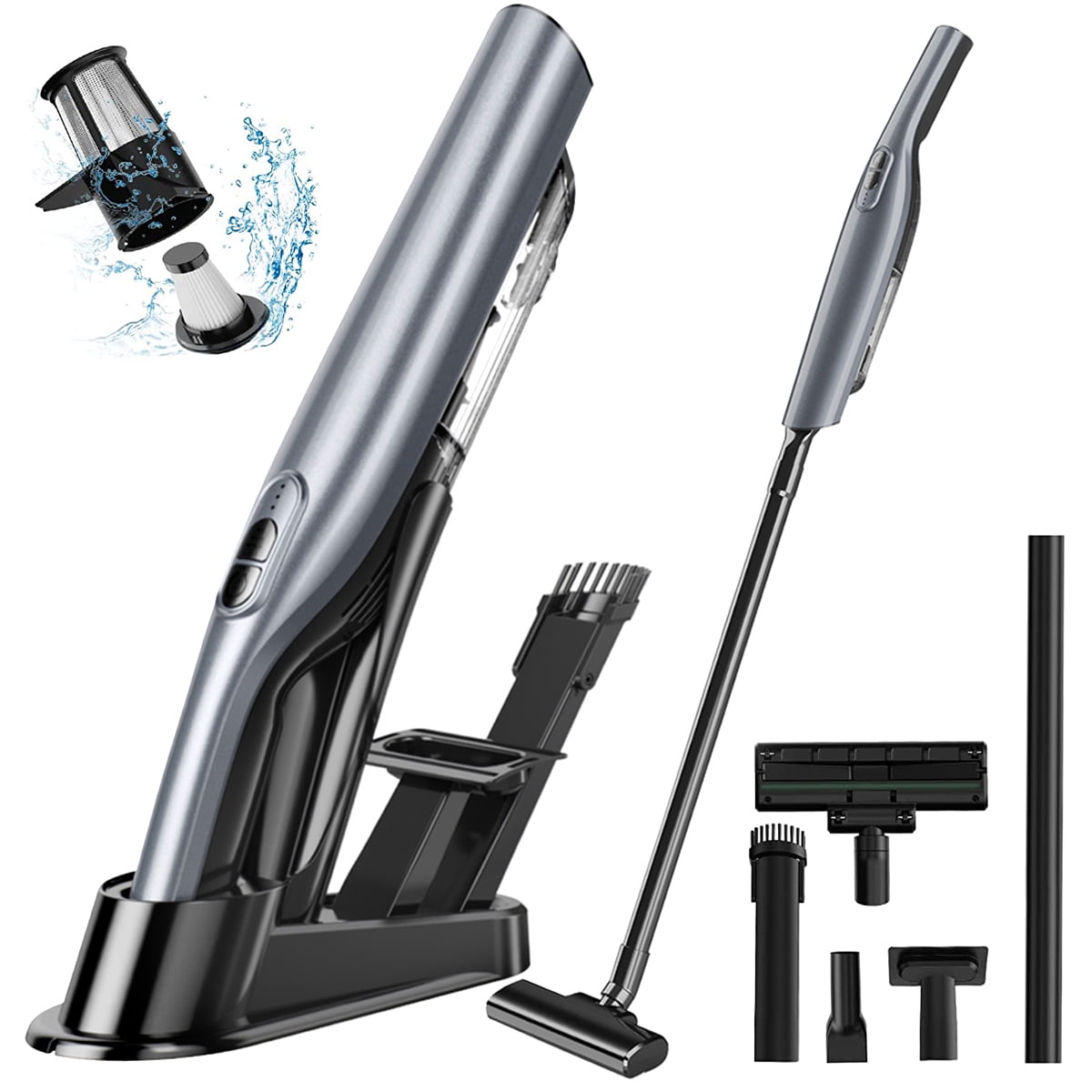 Biuble Cordless 2 in 1 Portable Vacuum Cleaner with Stick Vacuum Strong