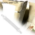 Biudunm 4 Pcs Home White Elastic Mattress Bed Sheet Grippers Clips