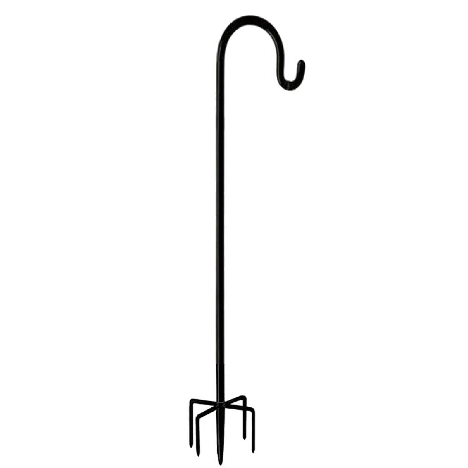 Highpro 63 Inch Double Shepherd Hooks - Heavy Duty Bird Feeder Pole With 5-Prong Base